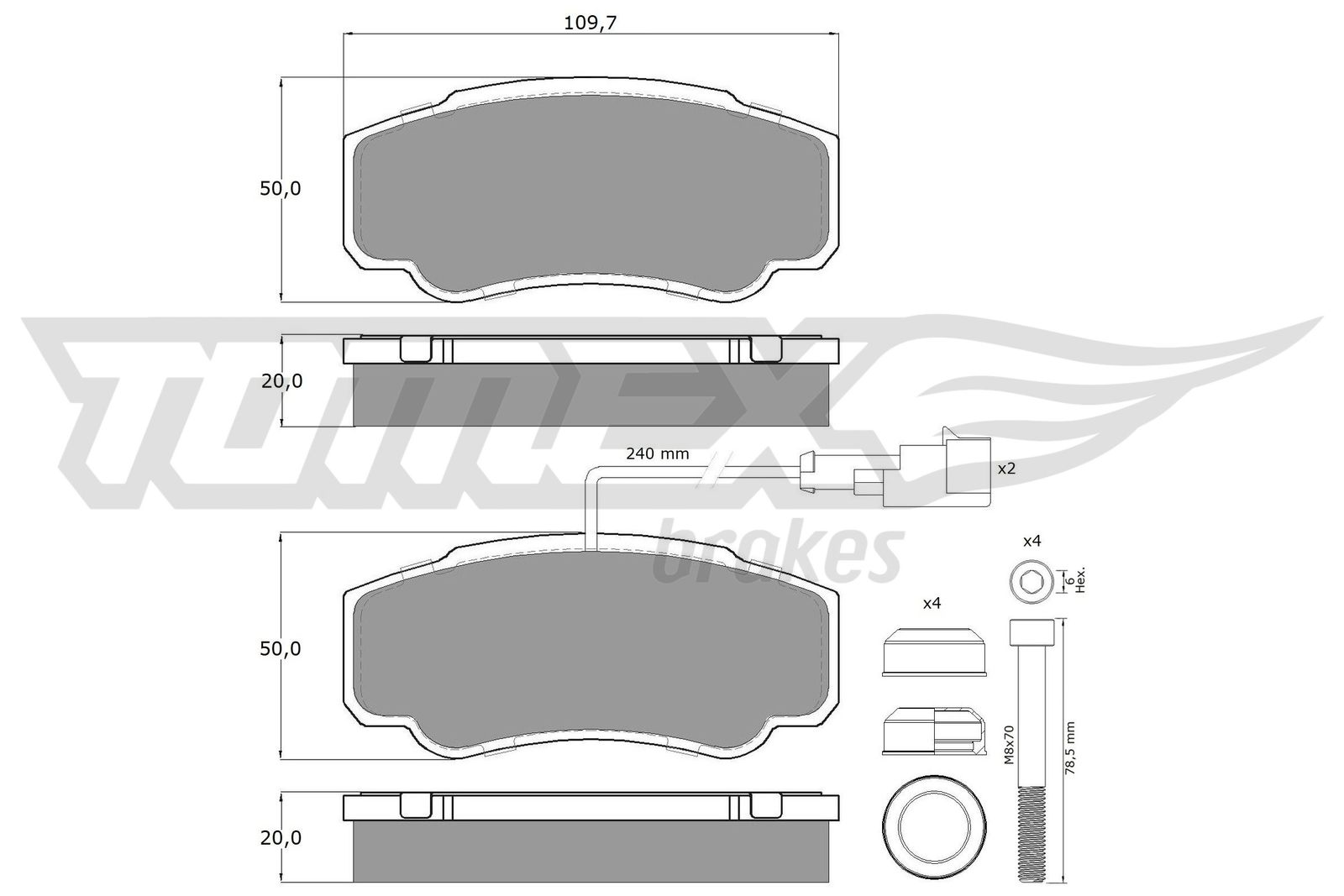 TOMEX Brakes TX 12-461 Sada...